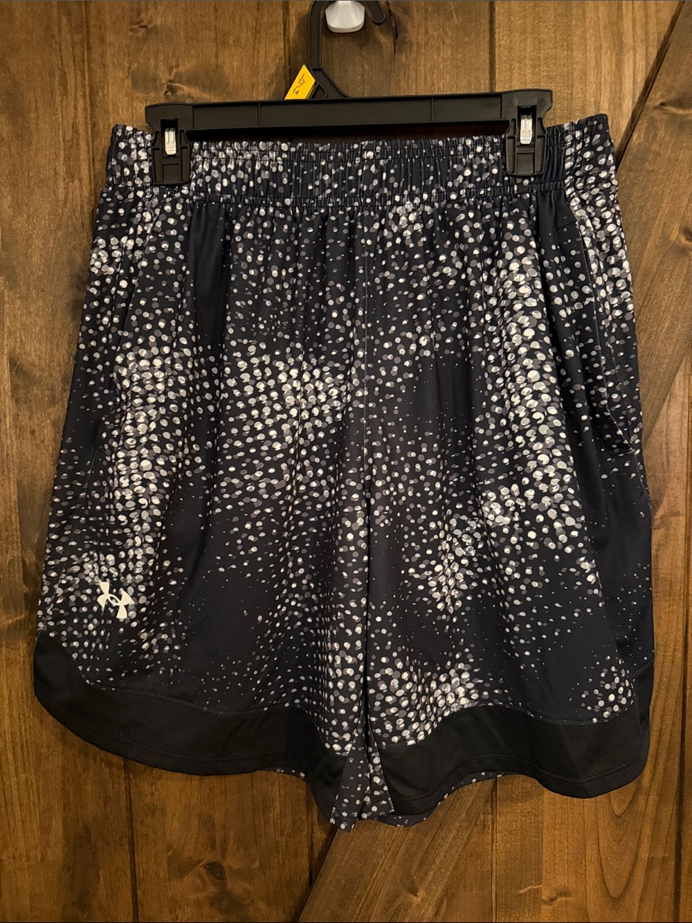 Under Armour Black with White Dot Print Performance Shorts